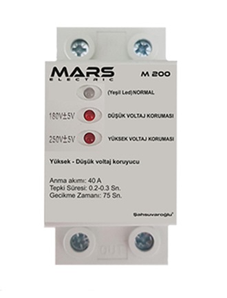 Mars M200 Voltaj Koruyucu (Beyaz eşya için) Sigorta Tip